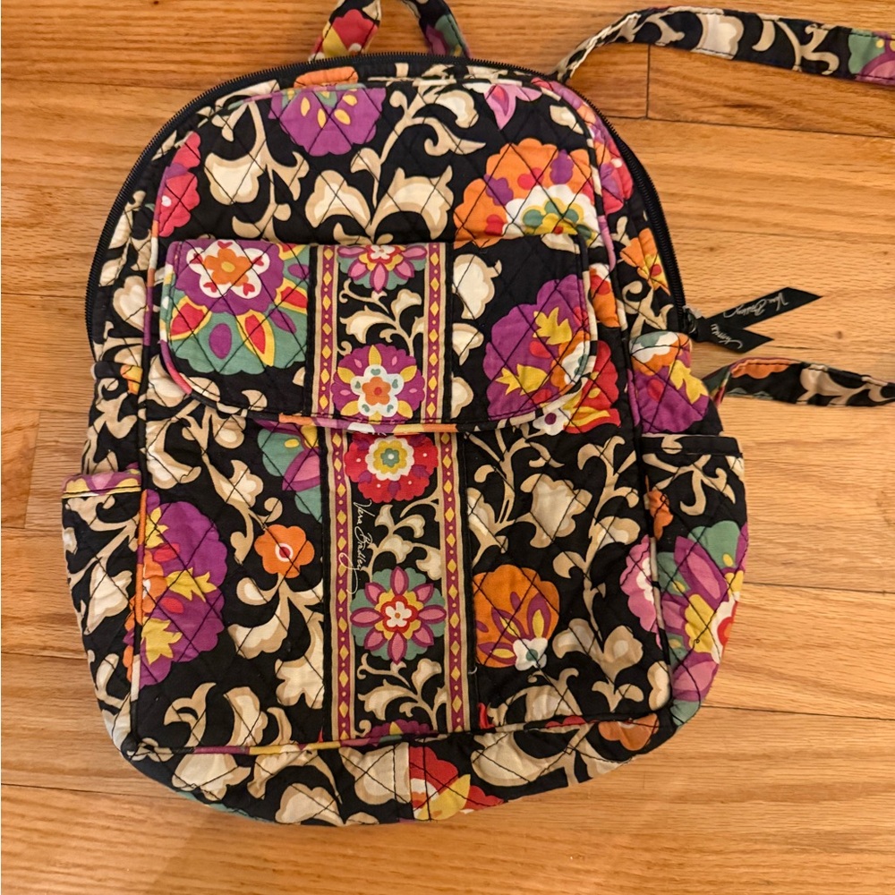 Floral Quilted Mini Backpack